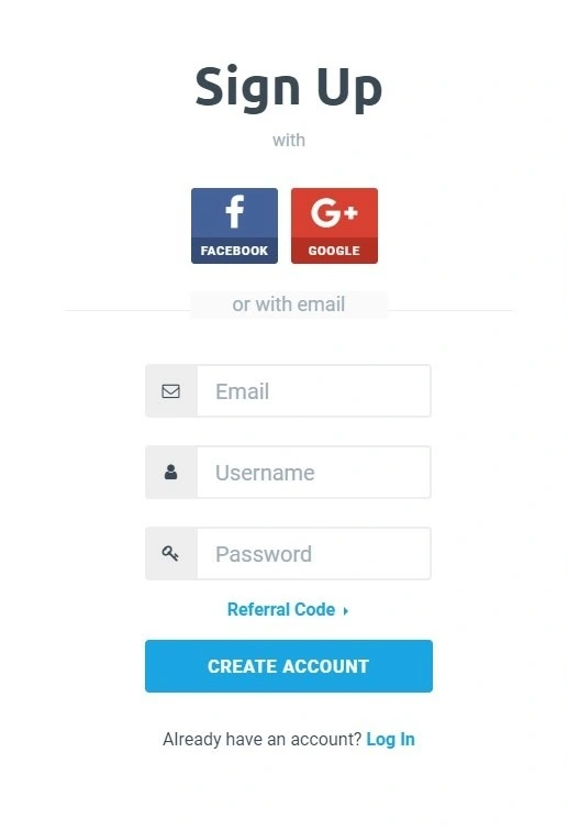 Registration on purse.io service