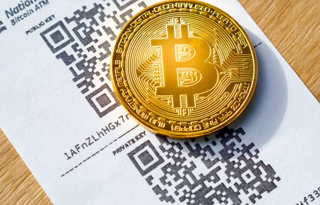 Paper wallet for cryptocurrency.
