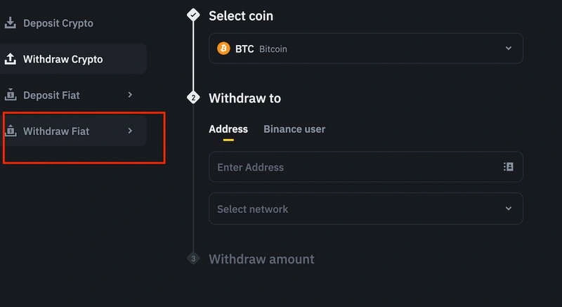 withdraw from binance, to binance