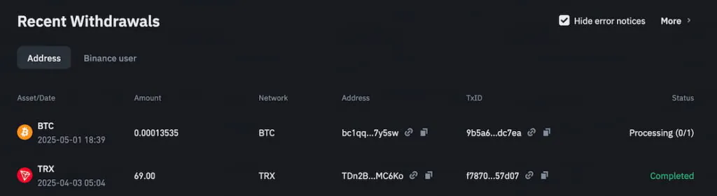 how to withdraw from binance, the withdrawal, to binance